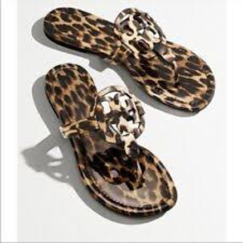 Animal print sandals